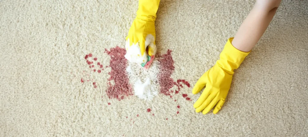  blotting a stain on carpet- carpet care tip 