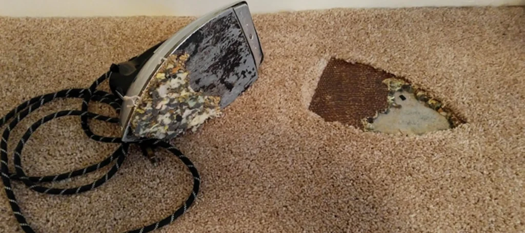 iron burn on carpet