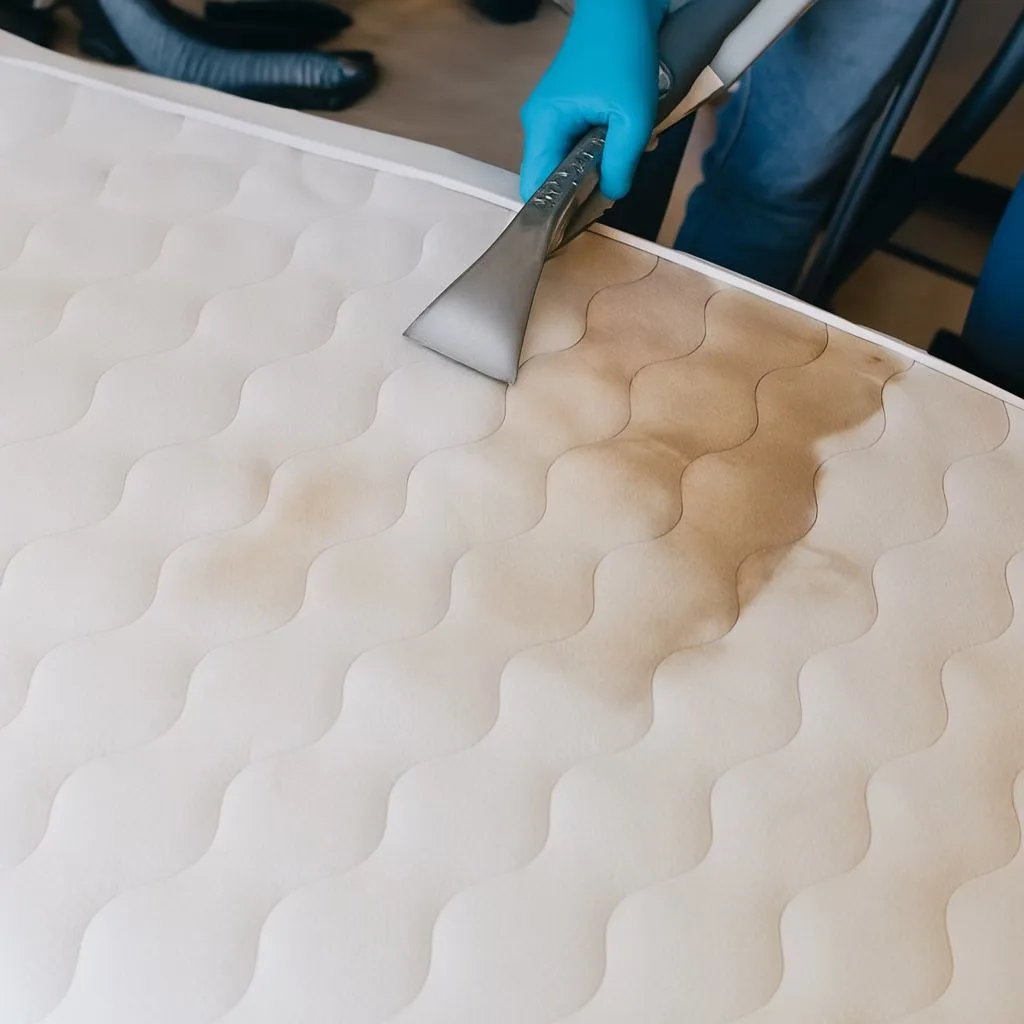 Mattress steam cleaning Brisbane by experienced upholstery cleaners, removing deep stains.